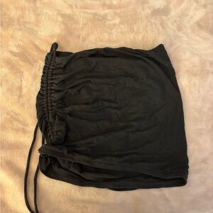 WHITE FOX Black Ruched Women's Skirt